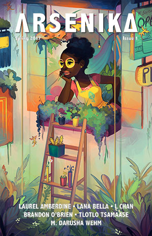 Colorful illustration of a flower shop