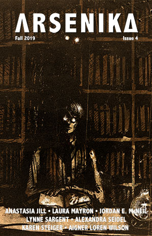 Ghost haunting seated bespectacled person